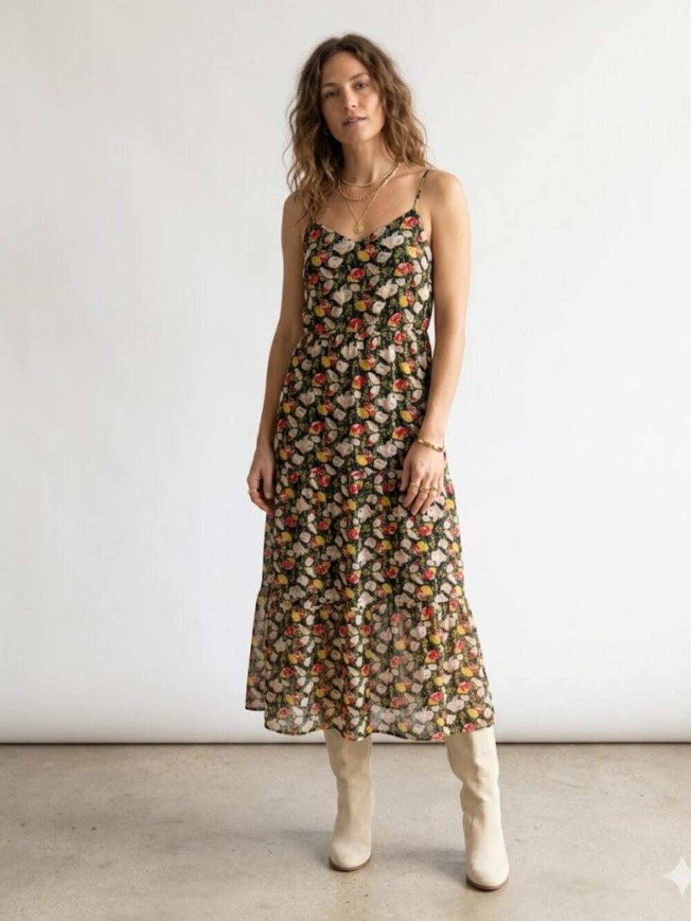 J.Crew Mercantile Sweet Pea Floral Crinkle Chiffon Maxi Dress Size 6